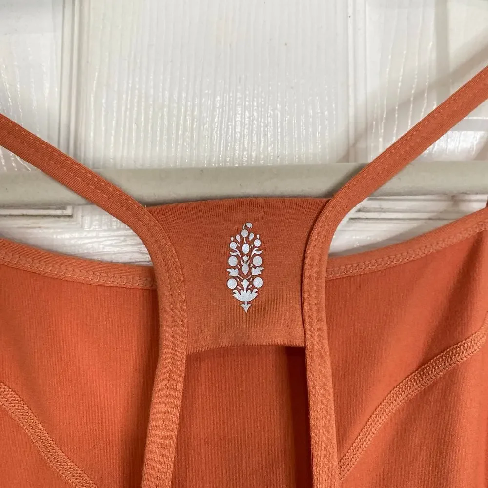 FREE PEOPLE Movement Side to Side Jumpsuit Athletic Size Medium Orange Active